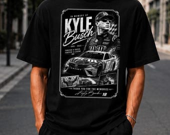 Kyle Busch Memorial 1985-2026 Shirt, RIP Kyle Busch Shirt Rowdy Tribute T-Shirt In Memory Motorsport Graphic Tee