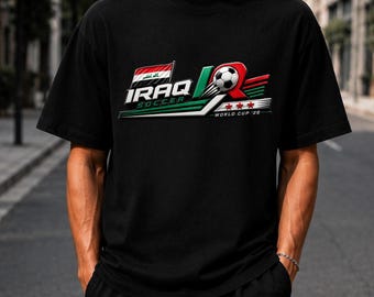 Iraq Soccer World Shirt, Soccer Team World Graphic Tee