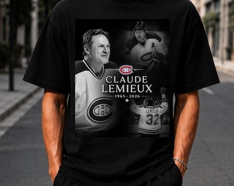 Claude Lemieux Memorial Shirt 1965-2026, Hockey Legend Tribute Tee, Vintage Hockey Fan Shirt, Claude Lemieux Remembrance T-Shirt, NHL Gift