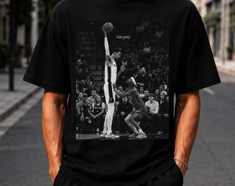 Just Pray Wemby Vintage Shirt, San Antonio Spurs Basketball Shirt, Stop Him Just Pray Shirt Wembanyama Meme Tee