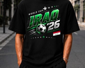 Iraq Soccer World Comfort Colors Shirt, Soccer Team World Graphic Tee
