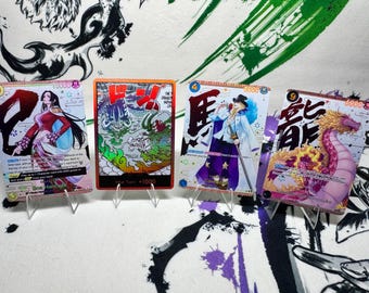 Paquete de tarjetas personalizadas con textura metalizada de One Piece del 4.º aniversario chino en inglés