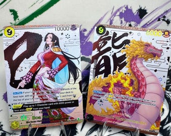Tarjetas personalizadas de personajes de One Piece de Boa Hancock y Momonosuke del 4.º aniversario chino