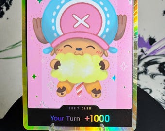 ¡Tony Tony Chopper DON!! Carta: Proxy con acabado holográfico texturizado, coleccionable de One Piece TCG