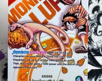 G/P Luffy Líder One Piece TCG Textura personalizada foil Proxy