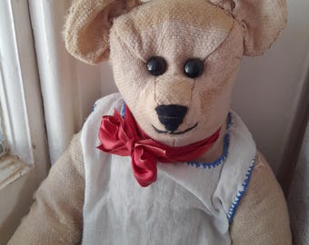 18" antique pre 1910 teddy bear.