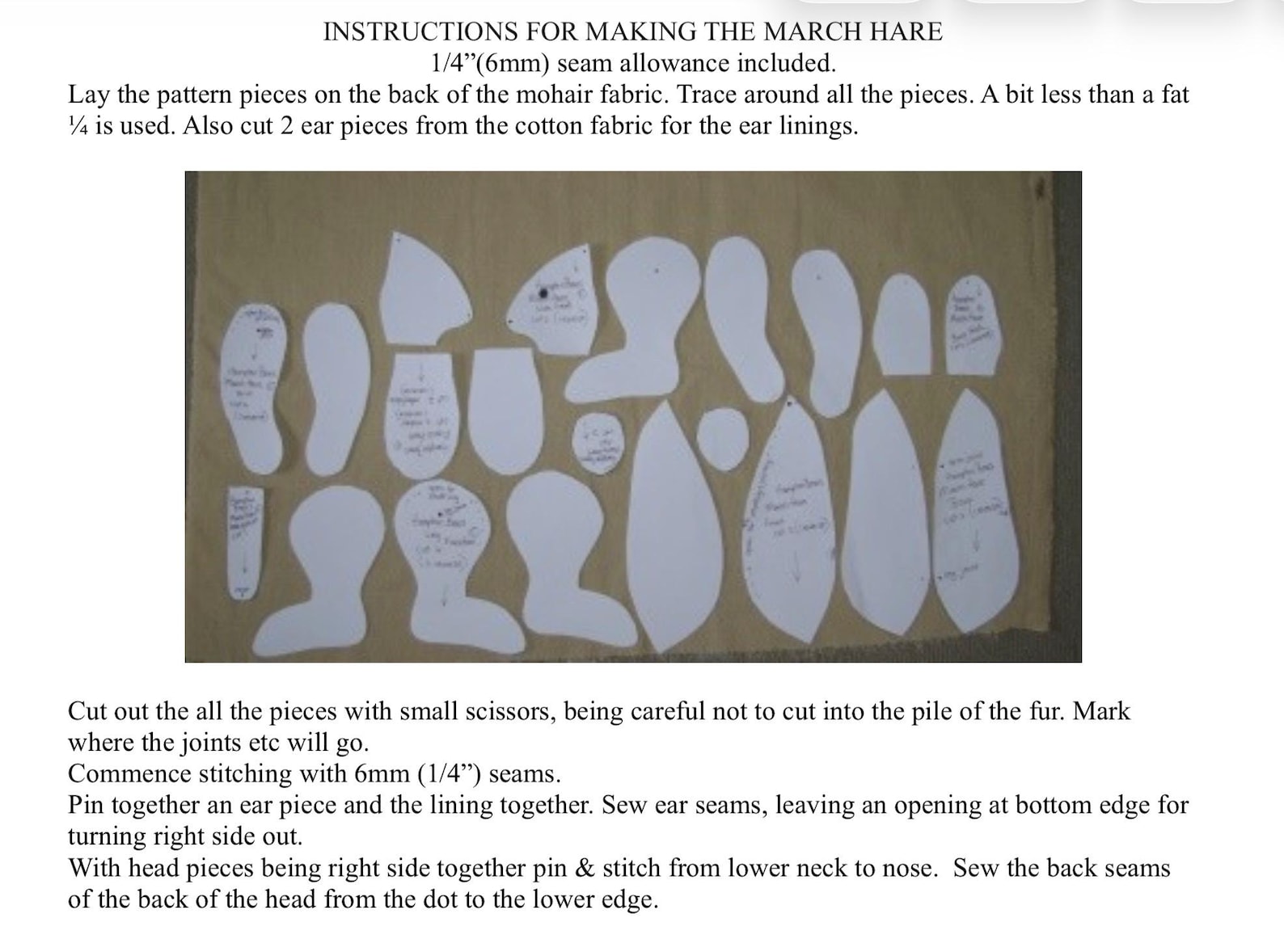 PDF Sewing Pattern for March Hare . - Etsy