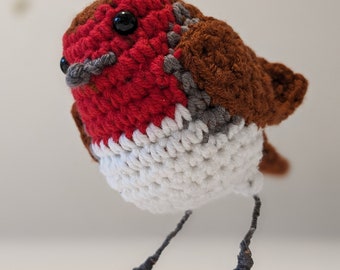 Crochet freestanding Christmas Robin