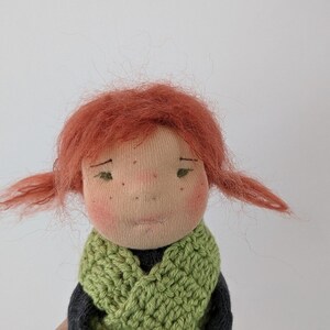 Amber mini grey waldorf sock doll. image 6