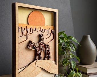 MD308 Squalo martello in legno stratificato SVG, file di taglio laser per animali marini, arte murale subacquea Glowforge CNC pesce