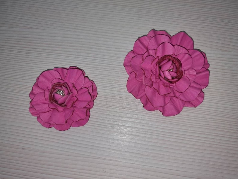 8cm Wrinkled Fabric Rose Flower Brooch Hair Clip For Women Girls Cute...