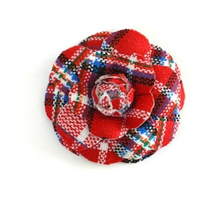 Flower brooch Camellia of natural leather! Burberry style!