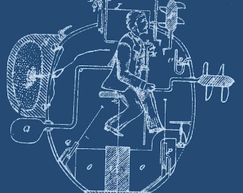 アメリカのタートル潜水艦の技術図面 1776年、デイビッド・ブッシュネルによる独立戦争時の設計図