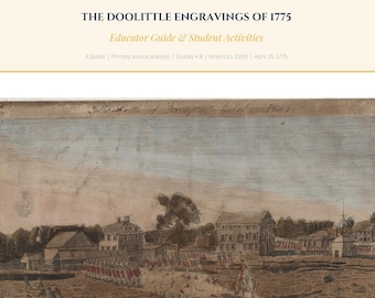 レキシントンとコンコードの戦い（1775年）の印刷可能な学習パック、エイモス・ドゥーリトルの版画、ホームスクール歴史