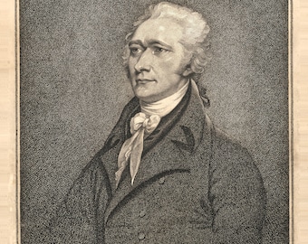 アレクサンダー・ハミルトンの肖像画デジタルプリント、ジョン・トランブル作、1792年、建国の父の壁掛けアート 8x10