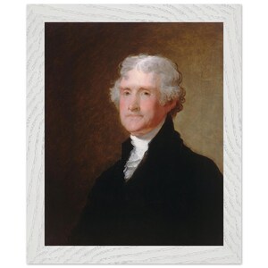 Thomas Jefferson Portrait Print, Gilbert Stuart c.1800, Founding Father Art image 2