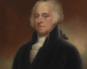 ジョン・アダムズの肖像画プリント 8x10インチ、ギルバート・スチュアート作、1800～1815年頃、アーカイブマット紙、アメリカ史