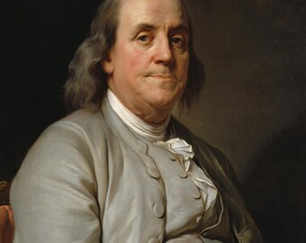 Retrato de Benjamin Franklin, impresión digital, Joseph Duplessis 1778, Padre Fundador, Arte de pared 8x10