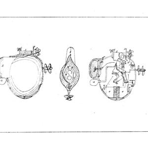 Bushnell American Turtle three-view plate, restored white, 1881