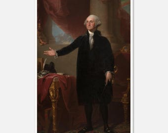 Grabado de George Washington, Gilbert Stuart Lansdowne, 1796, Arte de los Padres Fundadores
