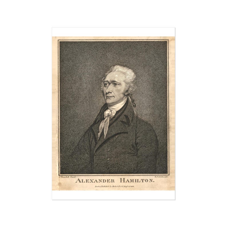 Alexander Hamilton portrait digital print preview