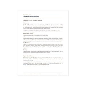 Heritage Lab printing guide for Alexander Hamilton portrait