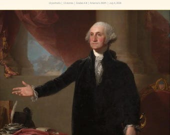 アメリカ独立革命を描いた13枚の肖像画、シャーロット・メイソン絵画学習教材、対象学年：4年生～8年生