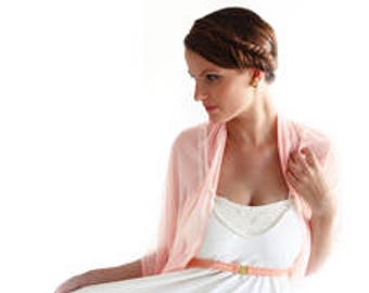 Plus Size Blush Infinity Scarf, Sheer Versatile Shawl, Bridesmaid Shrug