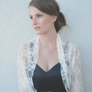 Bridal Lace Shrug, 4 Ways Wrap Bridal Shawl, Bolero For Bride, Wedding Shawl, Bridal Cover Up, White Lace Versatile Shawl, Bridal Wrap Top