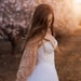 Lace Bridal Shrug, Peach Lace Loop Shawl, Weddings Versatile Shawl