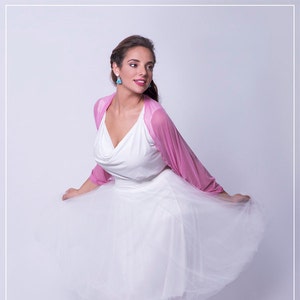 Pink Bridal Shrug, Loop Versatile Shawl