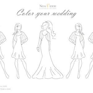 Wedding Planning, Bridal Party Outfit And Accessories Planning. Color Your Wedding Choose Your Wedding Color Scheme, Bring Your Crayons image 1