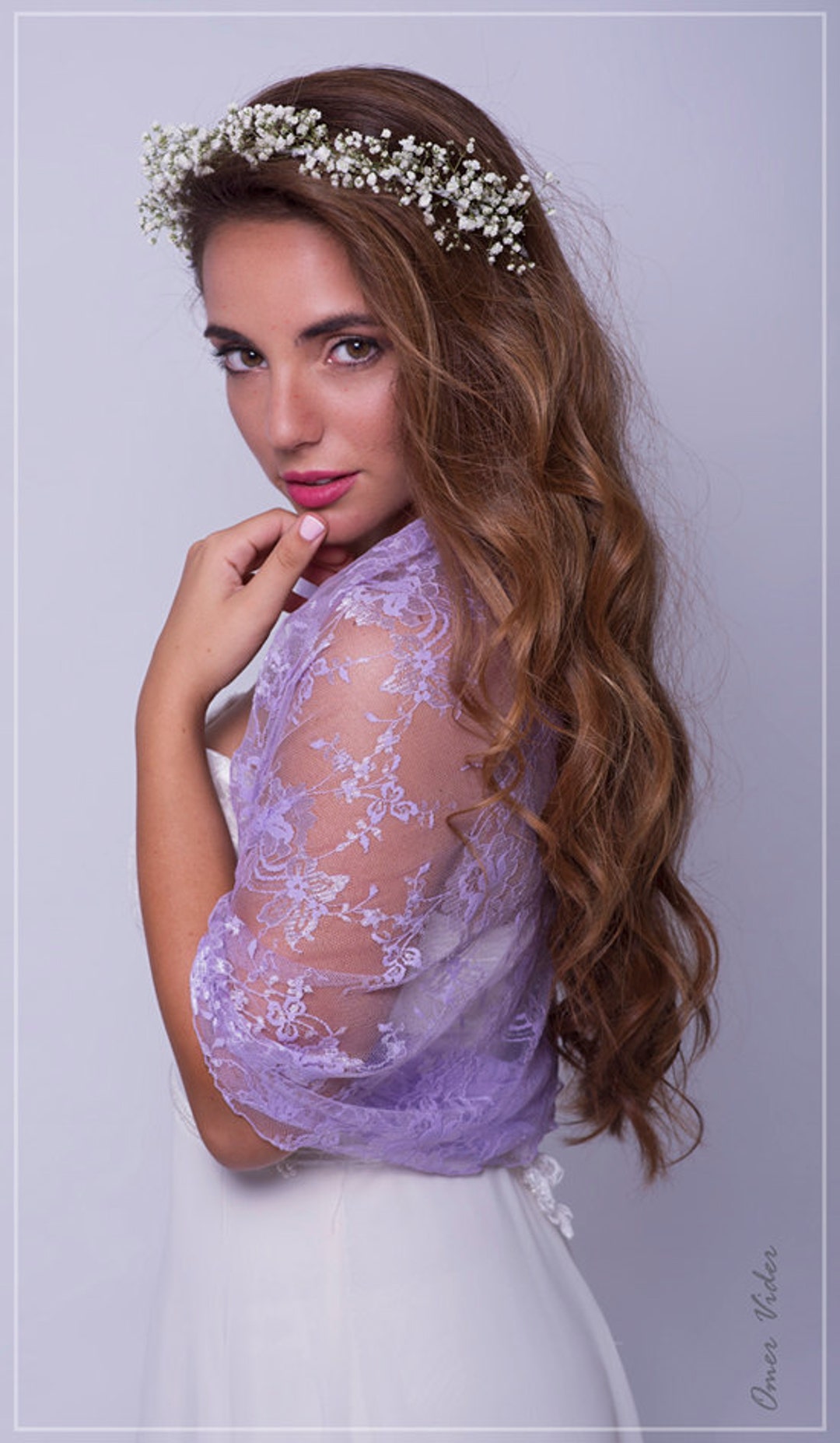 Lilac Lace Shrug Versatile Top Shrug, Shawl, Twisted Shawl and Scarf