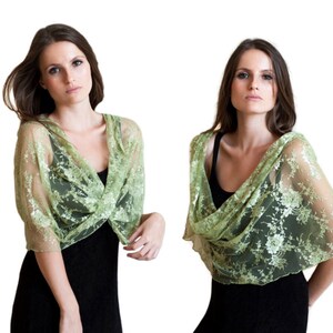 Wedding lace shawl, wedding bolero, bridal lace shrug
Wedding party, bridesmaids shawls, Bridal bolero
Moss green Lace bridal shrug