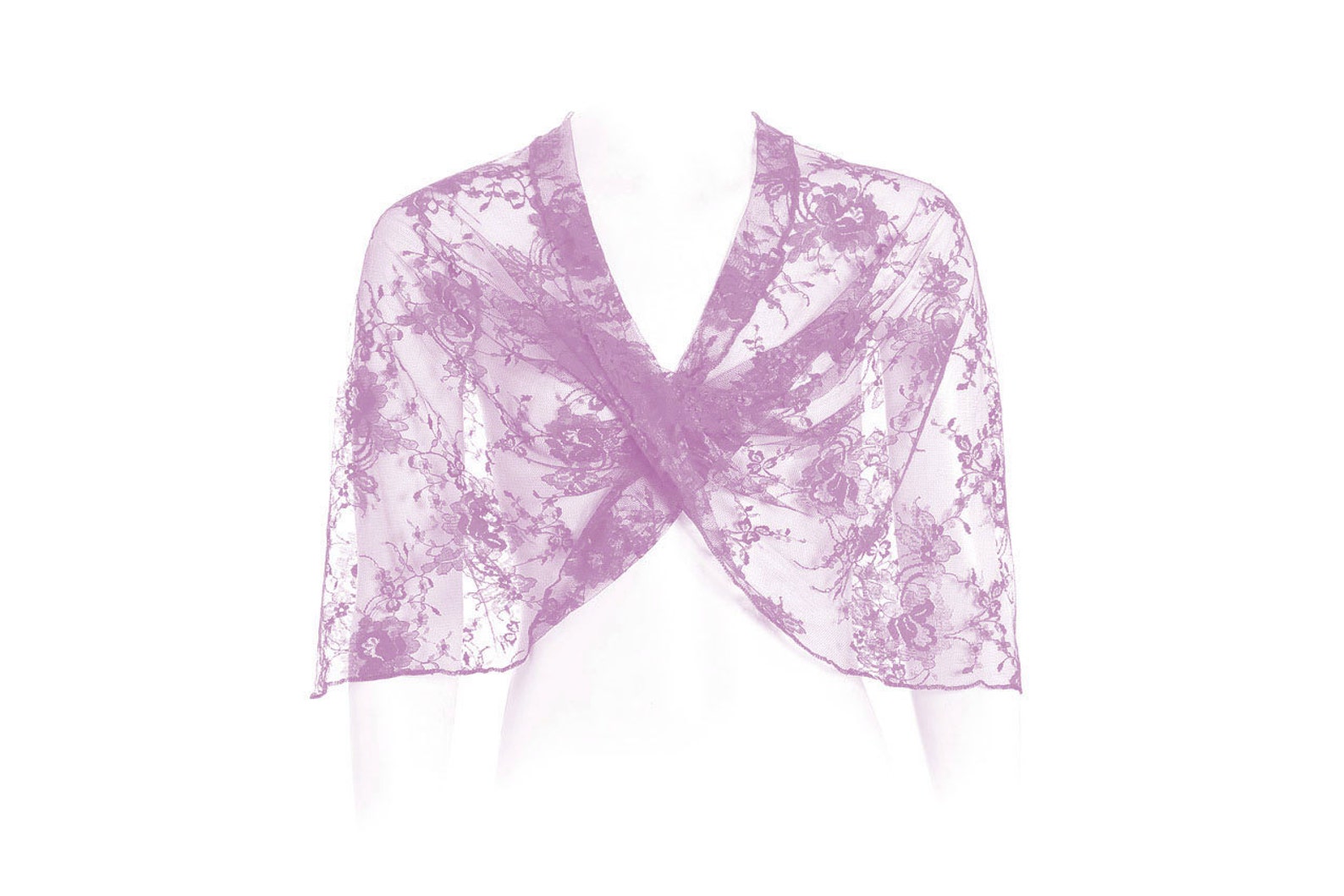 Lilac Lace Shrug Versatile Top Shrug, Shawl, Twisted Shawl and Scarf