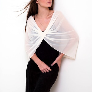 ivory sheer shawl