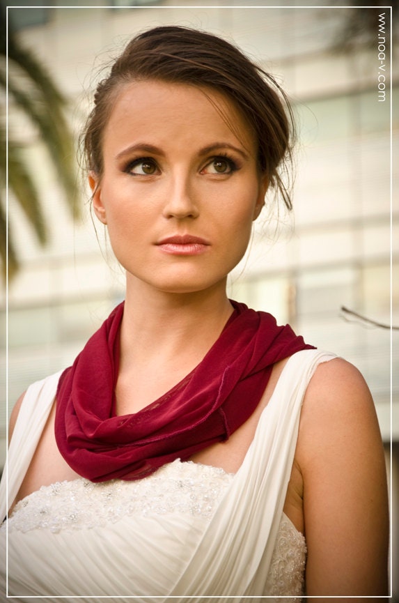 burgundy wrap shawl