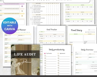 Life Audit Planner | Self Reflection Workbook | Life Balance & Goal Clarity Planner