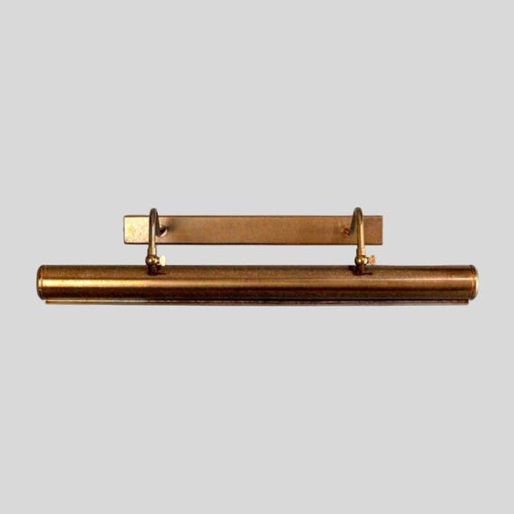 Mid Century Brass Picture Light Wall Sconce, Vintage Style Gold Picture Light – Wall Art Lamp Adjustable Brass Wall Light for Paintings Lamp