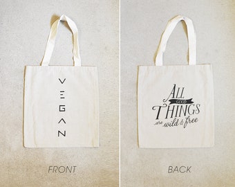 Vegan Canvas Bag: All Good Things - LOVE PEACE VEGAN