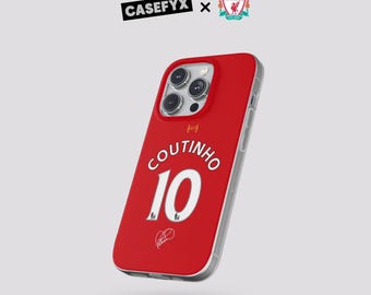 Philippe Coutinho #10 Jersey Phone Case | Liverpool Style Football Flexi Case iPhone, Samsung Cover