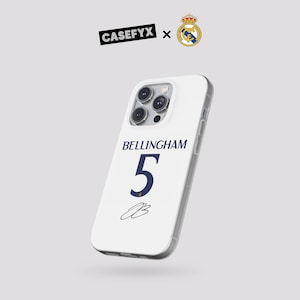 Jude Bellingham #5 Jersey Phone Case | Real Madrid Style Football Flexi Case iPhone, Samsung Cover image 1