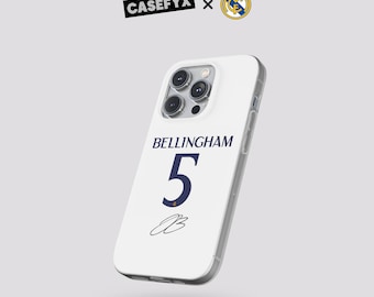 Jude Bellingham #5 Jersey Phone Case | Real Madrid Style Football Flexi Case iPhone, Samsung Cover