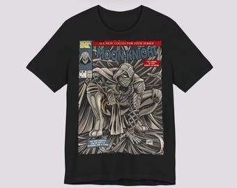 Moon Knight Comic Cover T-shirt: Vintage Unisex Graphic Tee
