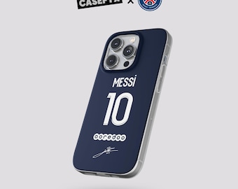 Lionel Messi #10 Paris Saint Germain Style Phone Case | Flexi iPhone, Samsung Cover