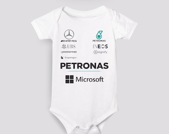 Mercedes-AMG F1 Baby Bodysuit, George Russell Racing Infant Clothes