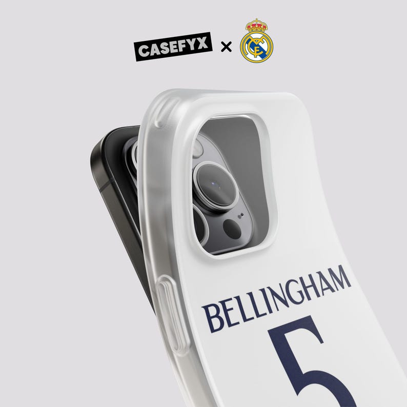 Jude Bellingham #5 Jersey Phone Case | Real Madrid Style Football Flexi Case iPhone, Samsung Cover image 3