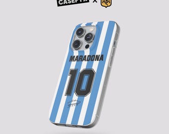 Maradona #10 Jersey Phone Case | Argentina Style Football Flexi Case iPhone, Samsung Cover