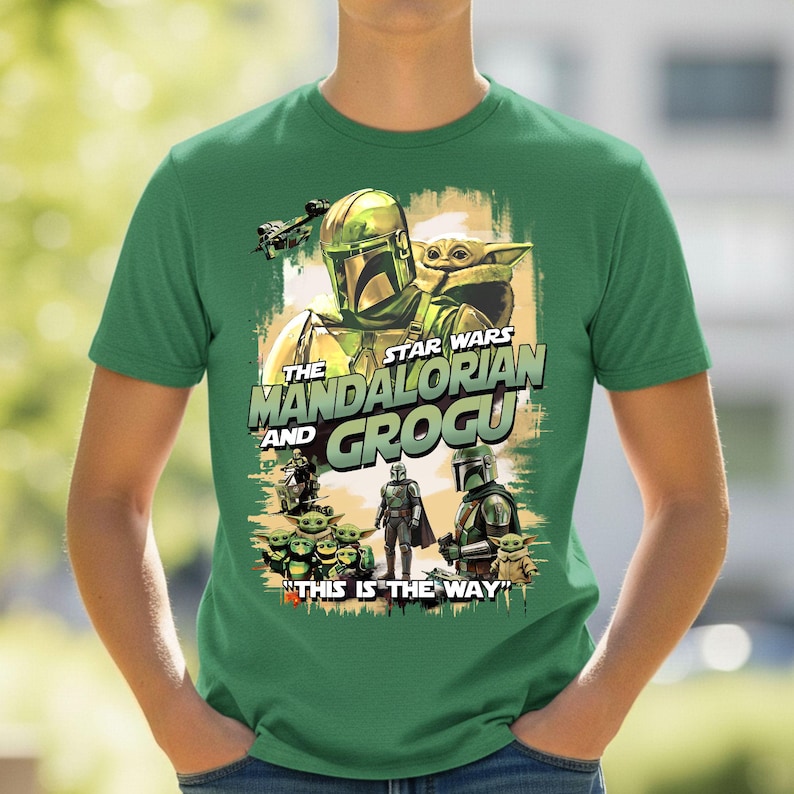 Star Wars The Mandalorian And Grogu Shirt, Mandolorian Shirt for Men, Baby Yoda Grogu Tshirt Women, Mandolorian Grogu Shirt