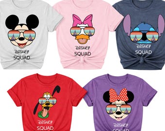 Matching Family Disneyland Shirt, Disney Family Shirts, Disney Characters Family Sunglass Shirts